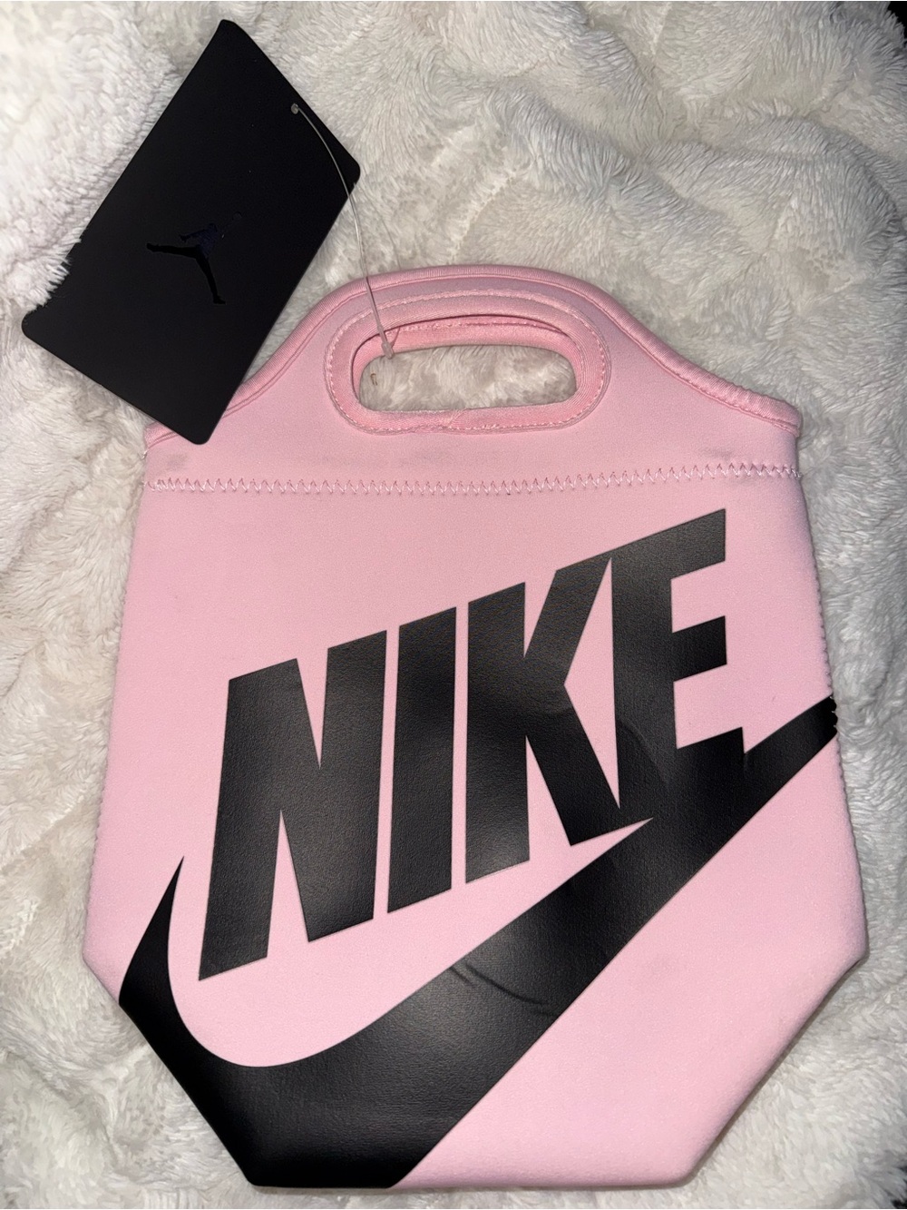 Nike  Pink Logo Neoprene Tote lunch Bag